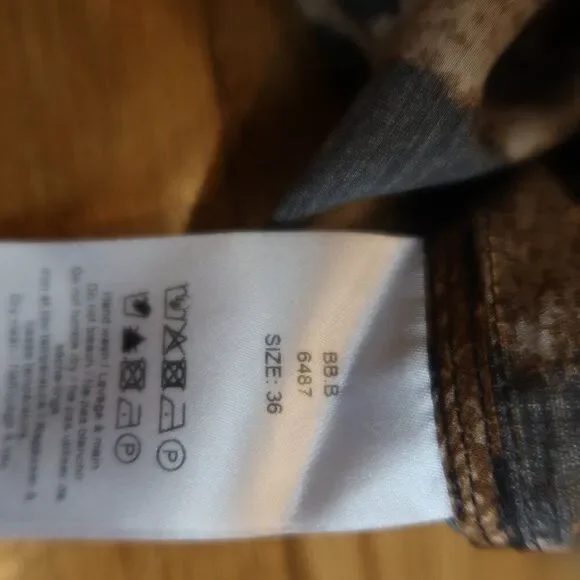 NWT GANNI leopard print top blouse short sleeve semisheer lightweight 36 breezy - Picture 12 of 16